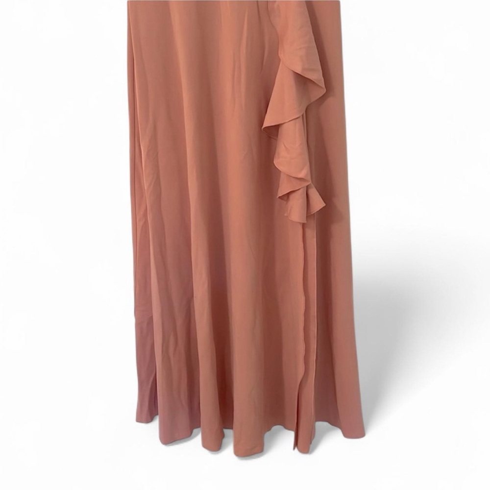 Blush Pink Ruffle Sleeve Maxi Dress Formal M NWT - Picture 7 of 13
